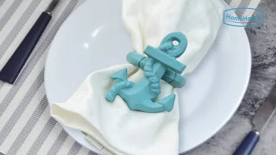 Nautical-Themed Napkin Rings for Beach & Boat Parties
