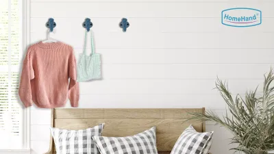 HomeHand Coastal Wall Hook – Blue Heart Cast Iron Hook