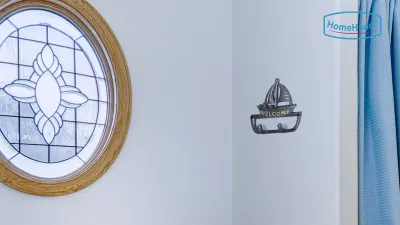 Welcome Sign Cast Iron Hook – Hand-Painted Sailboat Key Holder