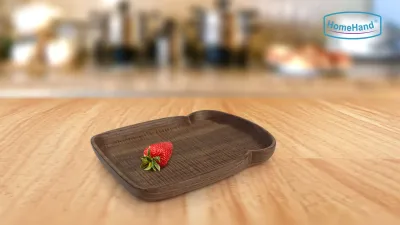 Solid Walnut Tray — Hand-Carved from 100% Natural Wood