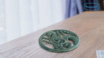 HomeHand Cast Iron Pot Holder – Seahorse Coastal Trivet
