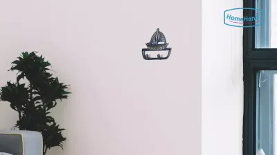 HomeHand Welcome Sign Hook – Sailboat Key Holder for Entryway
