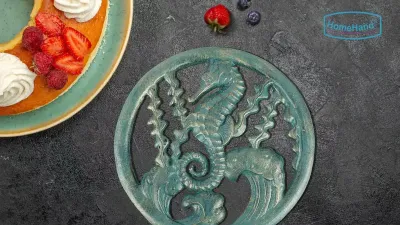 Heat-Resistant Trivet – Nautical Seahorse Design for Kitchens