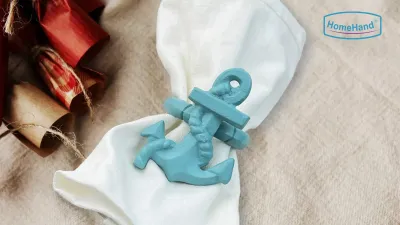 Heavy Duty Napkin Rings – Anchor & Rudder Design