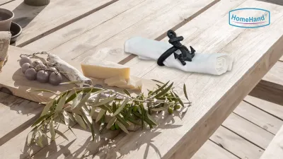 HomeHand Cast Iron Napkin Rings – Nautical Anchor Design