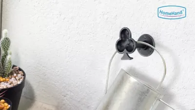 HomeHand Cast Iron Outdoor Hook – Deck of Clubs Design