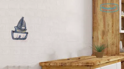 Coastal Decor Ideas: Nautical Welcome Sign Cast Iron Wall Hook