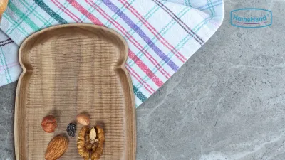 Walnut Wooden Serving Plate for Snacks & Desserts | HomeHand