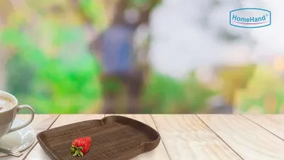 HomeHand Solid Walnut Tray – Hand-Carved Daily Ritual Tray