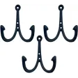 Nautical Anchor Cast Iron Hook (3 PCS)