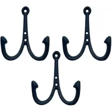 Nautical Anchor Cast Iron Hook (3 PCS)
