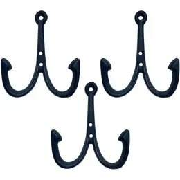 Nautical Anchor Cast Iron Hook (3 PCS)