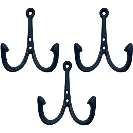Nautical Anchor Cast Iron Hook (3 PCS)