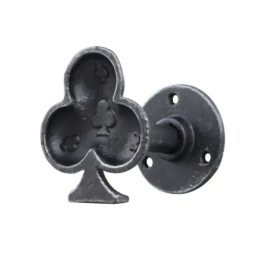 Heavy Duty Wall Hook - Deck of Clubs (Black)