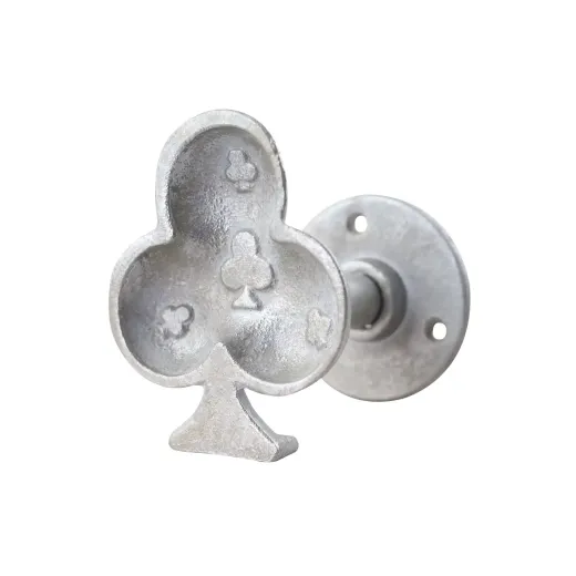 Heavy Duty Wall Hook - Deck of Clubs (Silver)