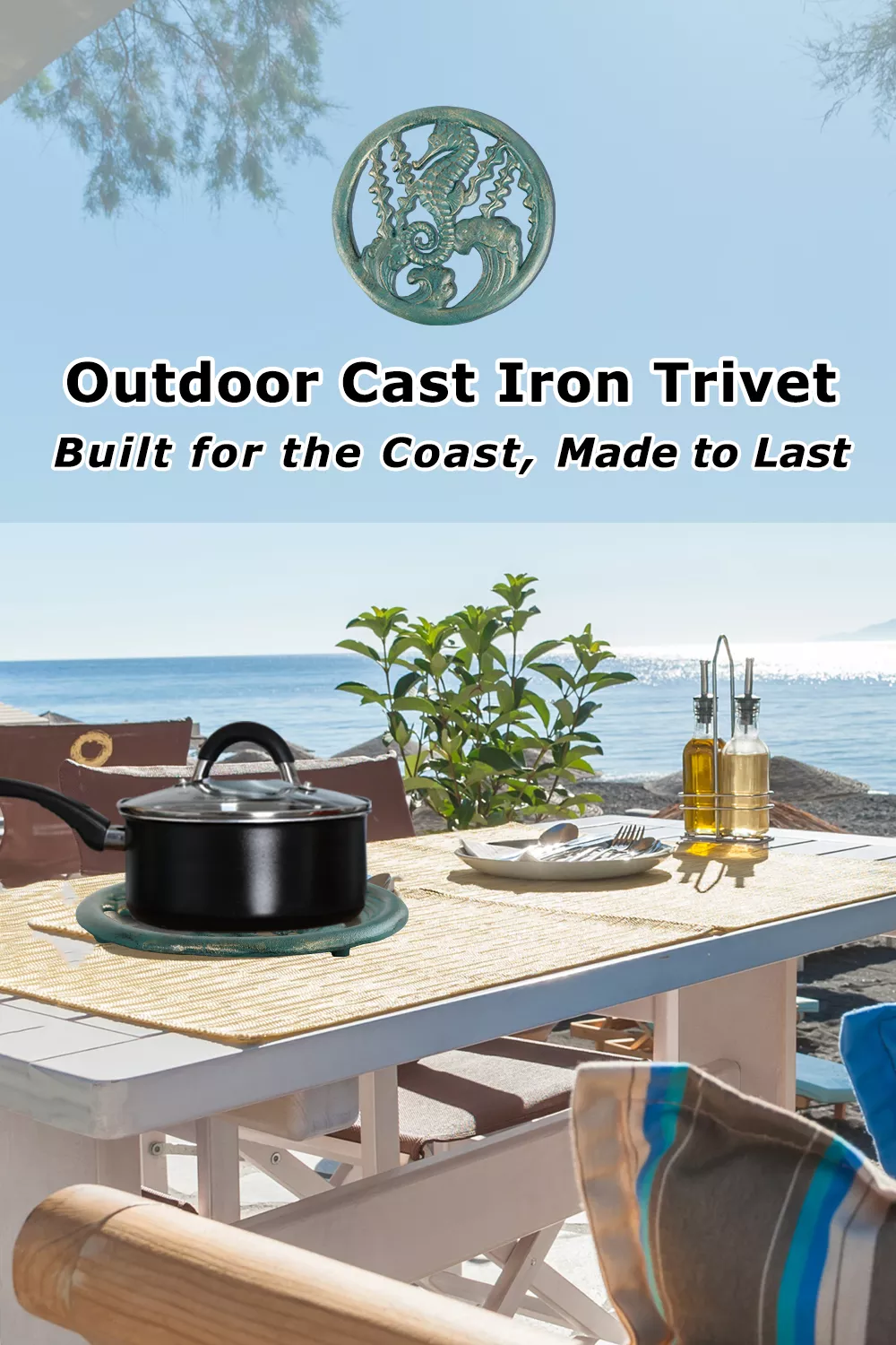 HomeHand Outdoor Cast Iron Trivet