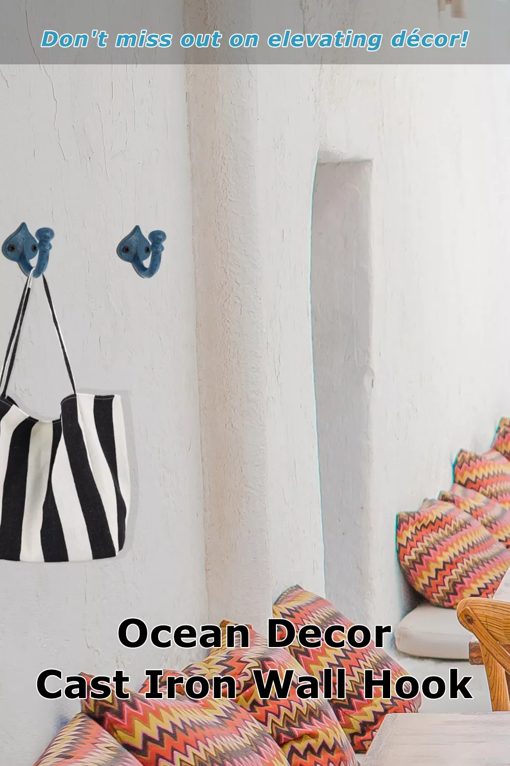 	Coastal Decorative Wall Hooks | Vintage Charm for Outdoor & Café-Inspired Spaces