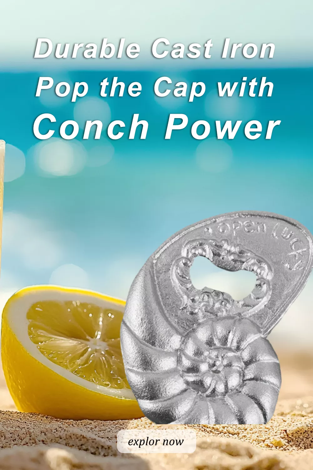 Cast Iron Conch Bottle Opener