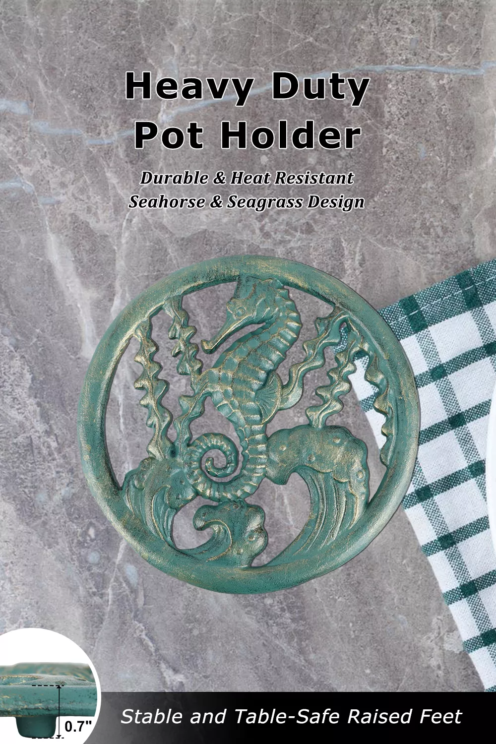 Seahorse Seagrass Trivet